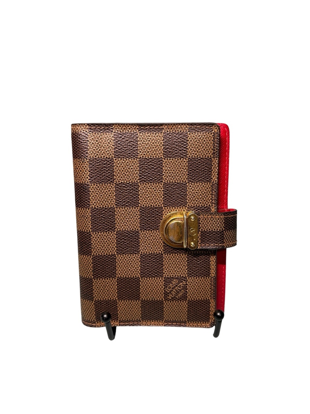 Louis Vuitton Damier Ebene Koala Agenda PM - Red Cross Grain Leather